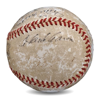 Babe Ruth, Mel Ott, Hank Aaron & Willie Mays Signed ONL Ford C. Frick Baseball